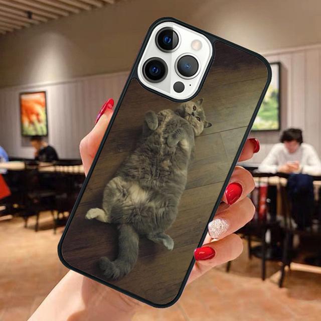 Beautiful Grey British Shorthair Cat Phone Case For iPhone 17 Air 13 12 14 15 16 Cover For Apple Pro Max Plus