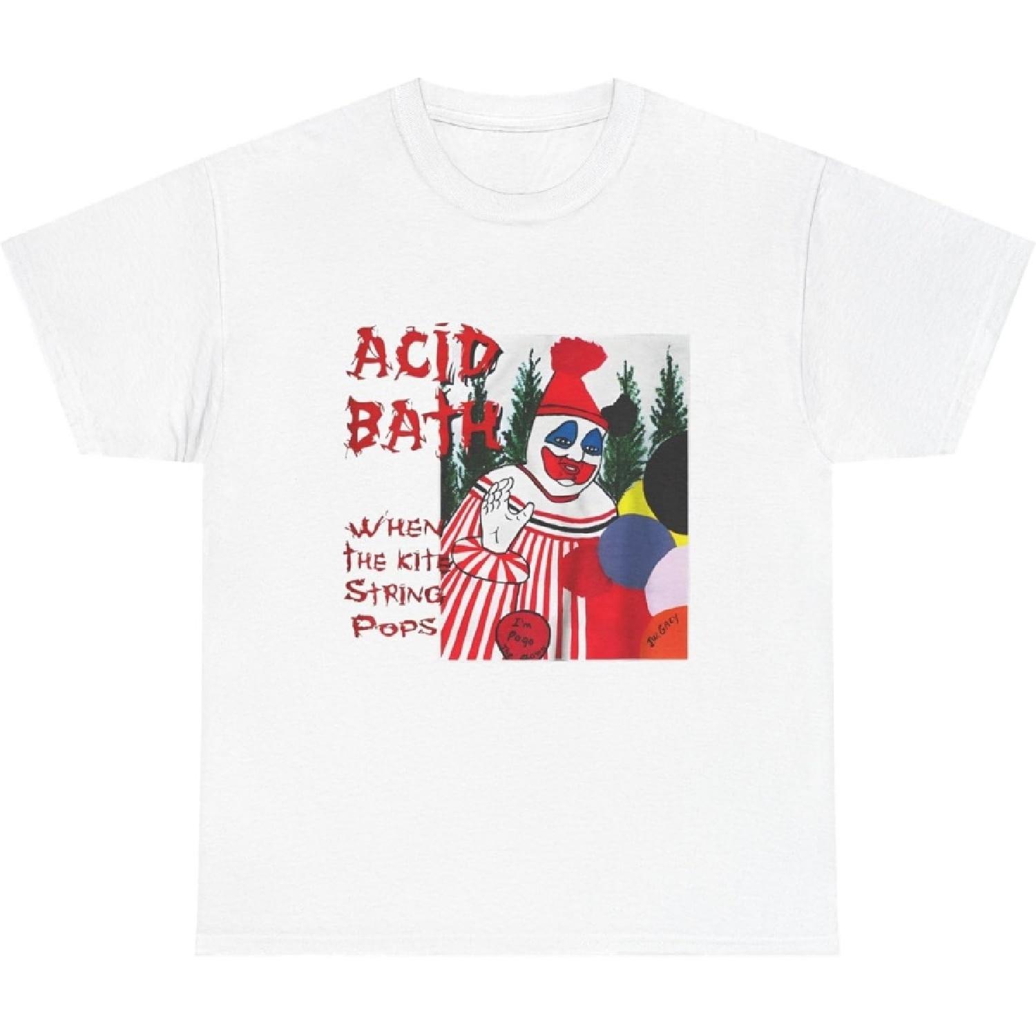 Acid Bath When The Kite String Pops Shirt – Vintage Horror Band Tee _ Metal Grunge Music Graphic T-Shirt _ Unisex Cotton Rock Top S белый