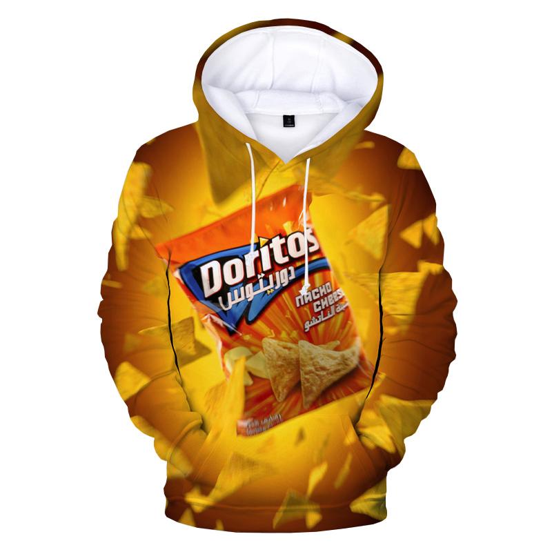 New Fashion Noodles Potato Chips Men Clothes 3D Food Print Harajuku Streetwear Hoodie Sweatshirts Unisex Autumn Casual Hoodies
