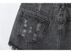 Summer Korean Style High-Waisted Ripped Wide-Leg Denim Shorts for Women - Plus Size, Slimming A-Line Hot Pants