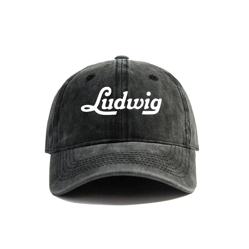 Ludwig Drums Baseball Cap Distressed Hats Cap Unisex Retro Outdoor Summer Adjustable Ludwig Hat MZ-594