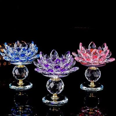 8 Colors Lotus Flower Candlestick Hoom Decor Lotus Figurines Candle Stand  Party