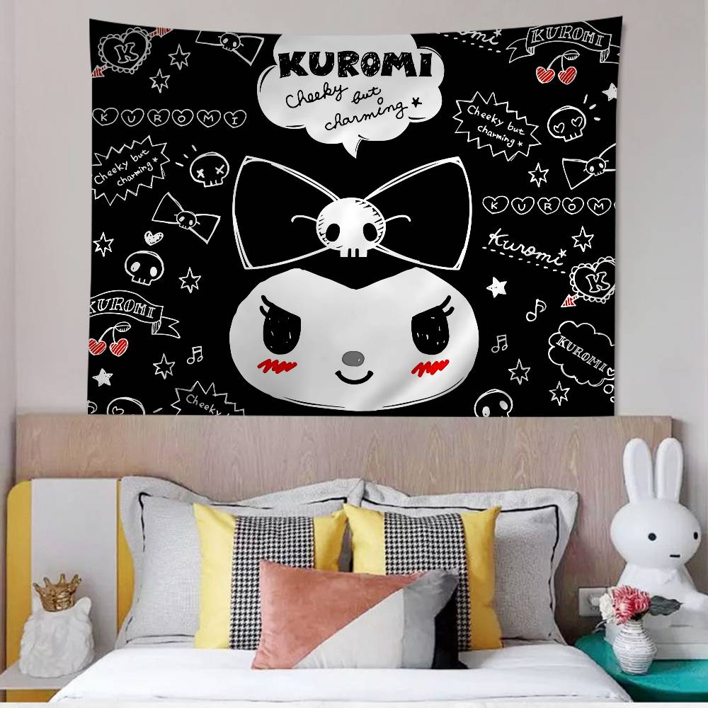 

Cartoon KKuromis Anime Tapestry Hanging Tarot Hippie Wall Rugs Dorm Home Decor 74x94cm(29x37in)
