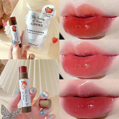 Fruchtgeschmack Feuchtigkeitsspendender Lippenbalsam Anti-Rissbildung, Entfernung abgestorbener Haut Repariert die Lippenkontur Lippenbalsam Wasserfester Lippenstift Langanhaltendes Make-up