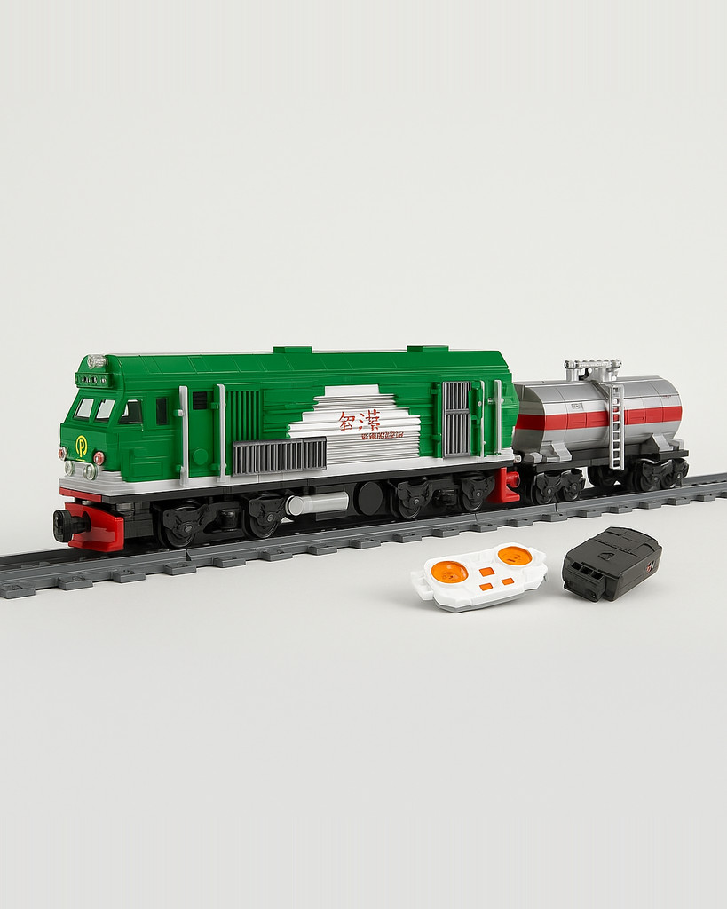 MOULD KING 12026 Steam Locomotive Train Building Blocks Set, RC Control Train with Motors and Tracks Train Display Kit for Gift Giving(1090 Pieces)