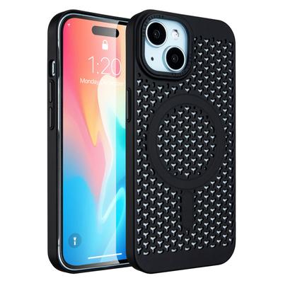 For Apple 15pro Magnetic Case for IPhone Hollow Heat Dissipation Anti-fall Mobile Phone Protective Cover Magnetic Heat Dissipation