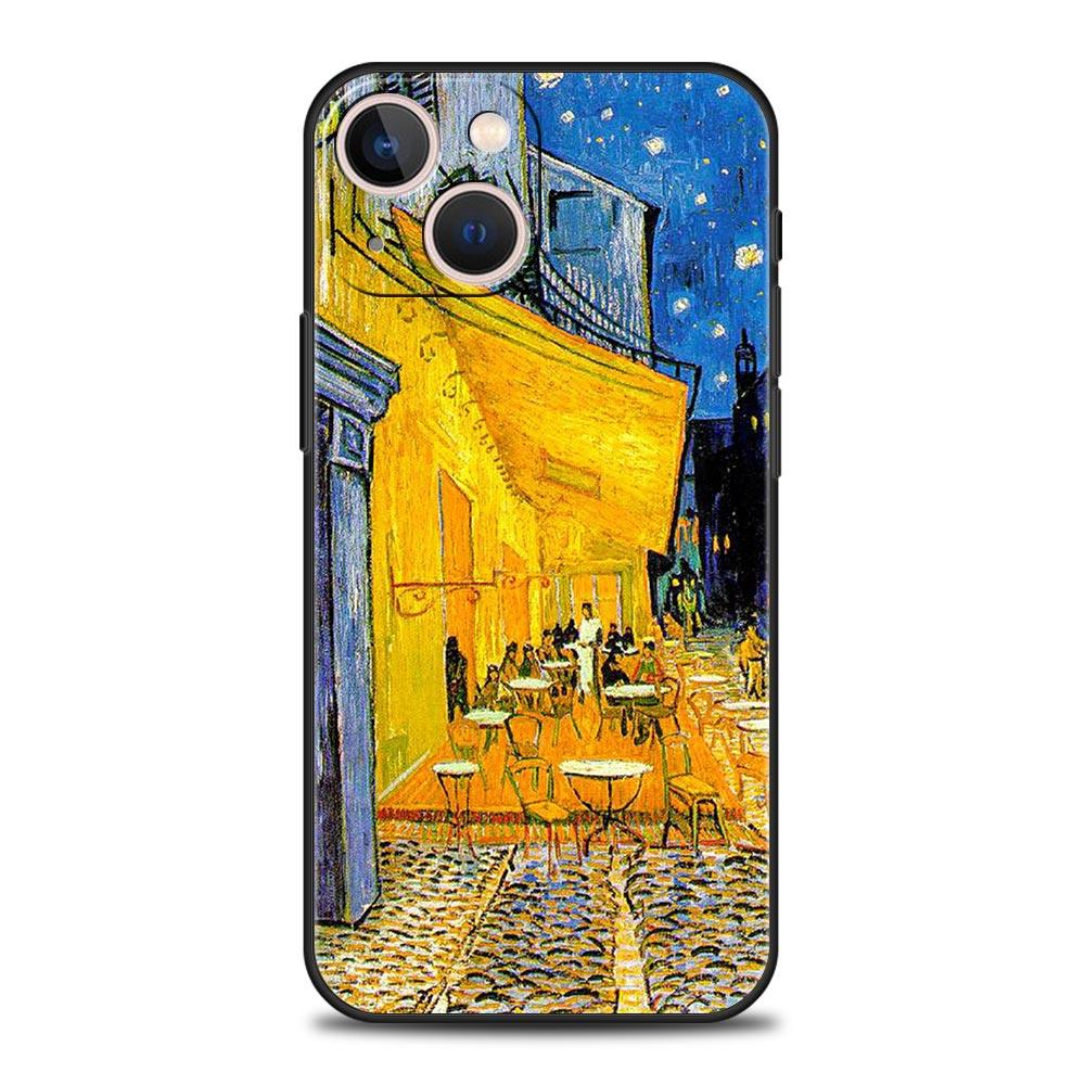 Van Gogh Starry Night Style World Landmark Illustration Phone Case for iPhone 17 16 15 14 13 12 11 Series Pro Max Plus