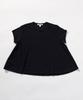 SHINE ON YOU Cotton A-Line Half Tee_ Black