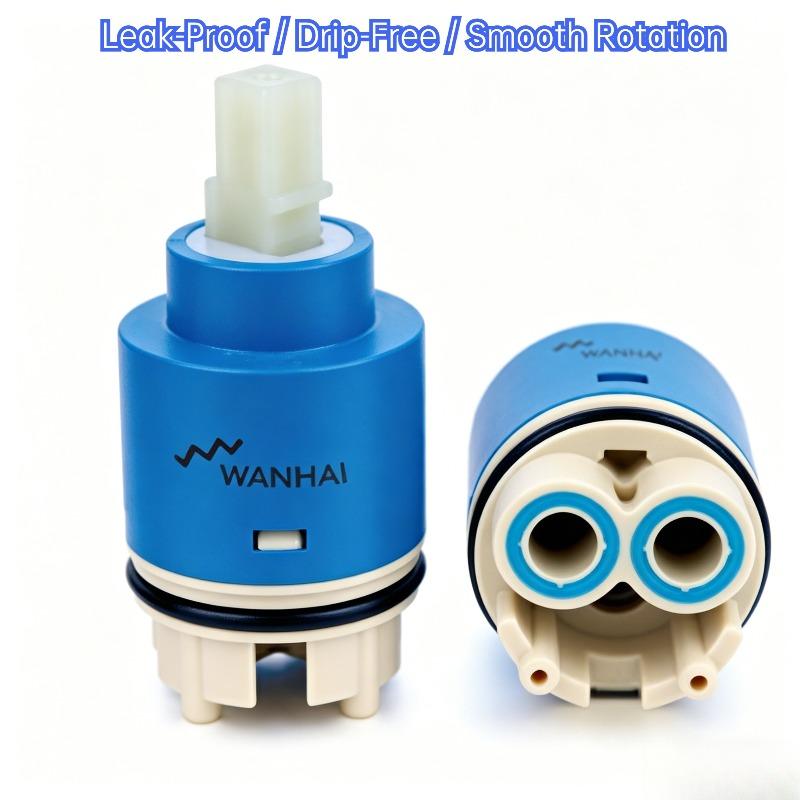 Ceramic Valve Cartridge 35mm 40mm Flat Base High Foot – Hot Cold Mixer Cartridge Replacement for Kitchen Faucet Basin Shower
