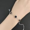 Bracciali da Uomo 9MM Fiori Bifacciali Lusso Bracciale da Donna Regali di Natale Bracciale in Acciaio Inossidabile Donne Coppia Quadrifoglio