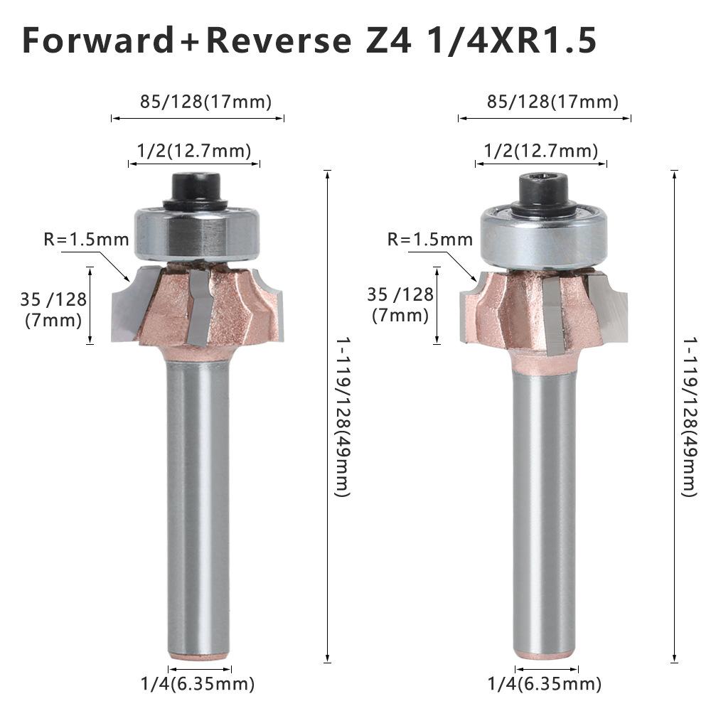 Four-Blade Rounded Corner Knife, Edge Banding Knife, Forward Rotation And Reverse Rotation, Double R Line Knife, Woodworking Decoration Cabinet Door