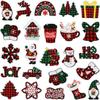 Christmas Theme Embroidery Cloth Sticker Snowflake Truck Patch Sticker Bag Clothes Decoration Gift Computer Embroidery Stamp