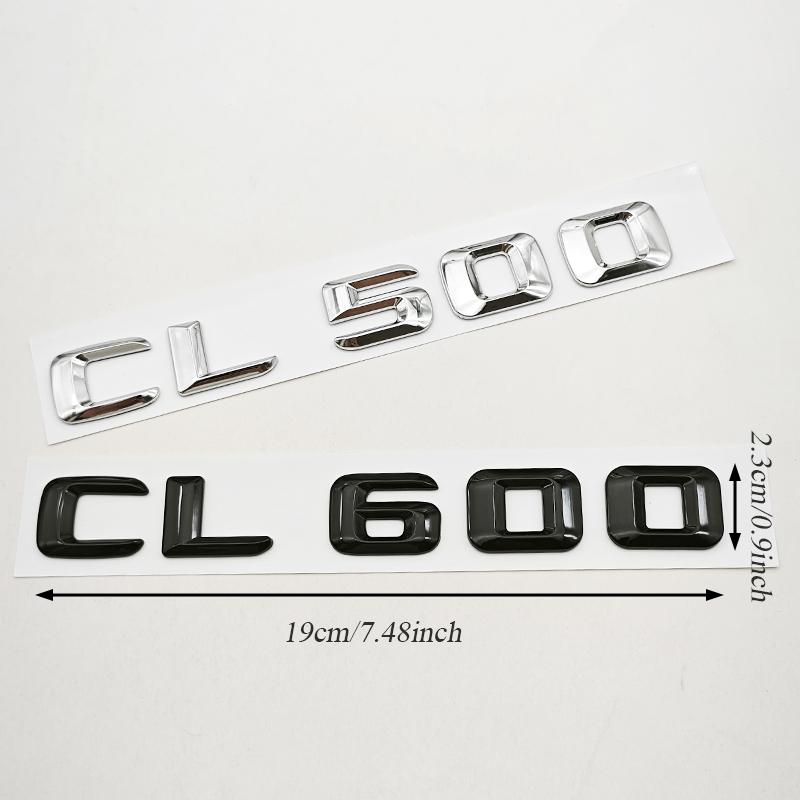 AAUX1 3D ABS Car Letters Logo CL500 CL550 CL600 Badge Rear Trunk Sticker For Mercedes Benz CL500 CL550 CL600 C215 C216 Accessories