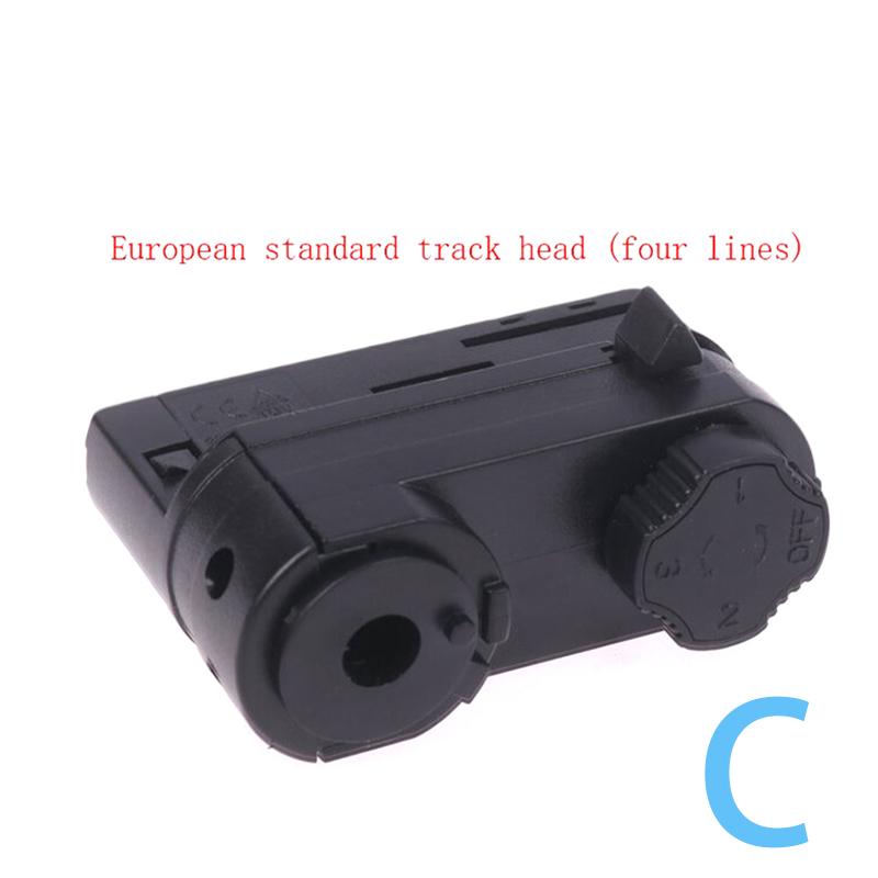 Eu/Us Three/Four Wire Led Track Lamps Head Track Rail Light Connector Track Head Adapter Hanger Converter