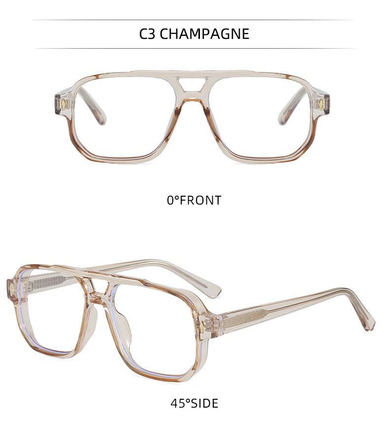 Trendy Unisex Anti-Blue Light Flat Lens Glasses - Simple High-Grade Style
