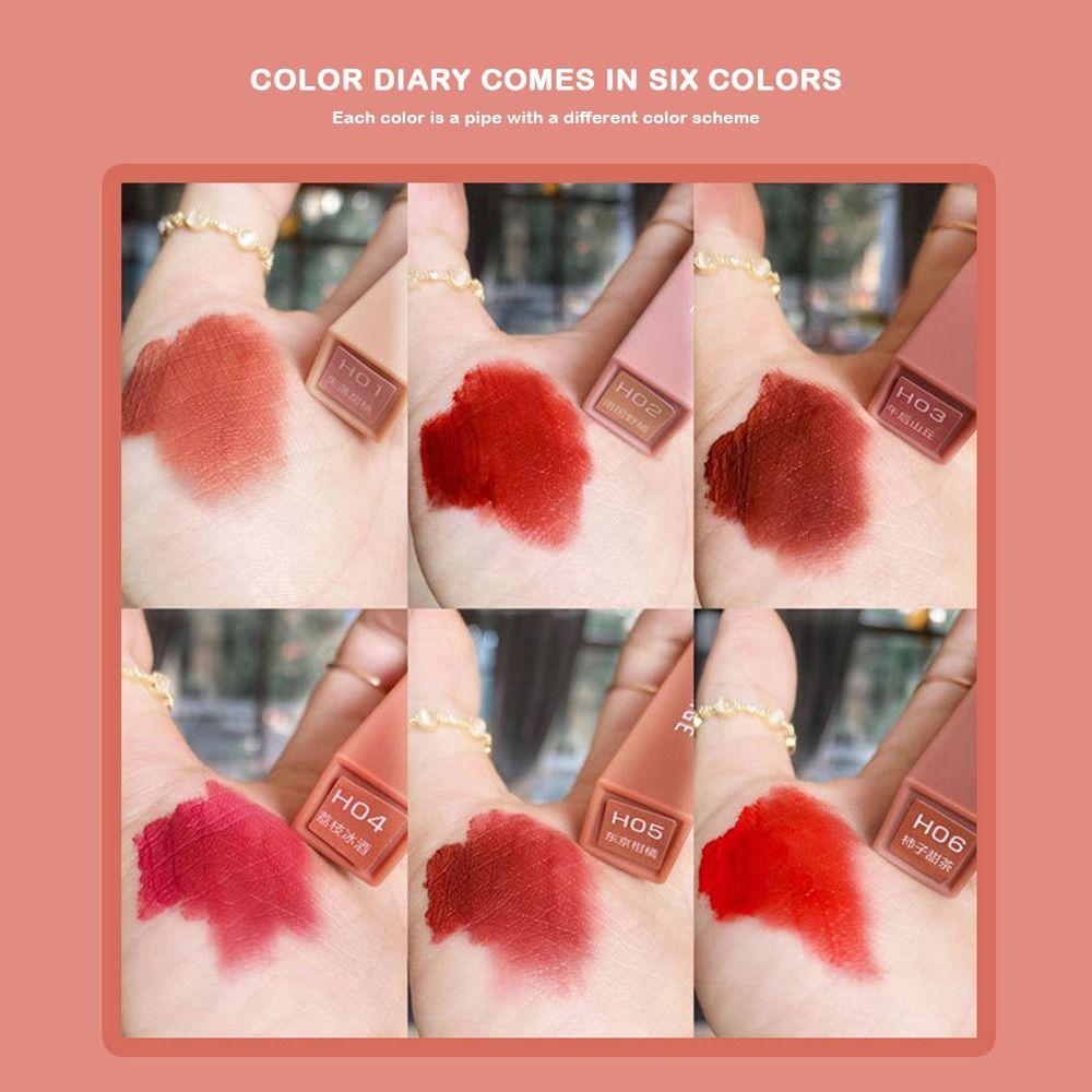 Non-stick Cup Mud Matte Velvet Mist Lipstick Waterproof Pseudo Natural Lip Gloss Color Development Long-lasting
