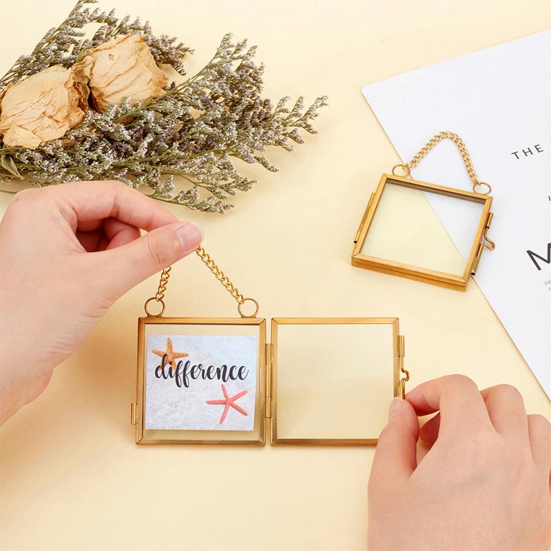 

1 шт., рамка для дисплея, прозрачная двойная стеклянная картина, настенная фоторамка, мини-работа «сделай сам»,