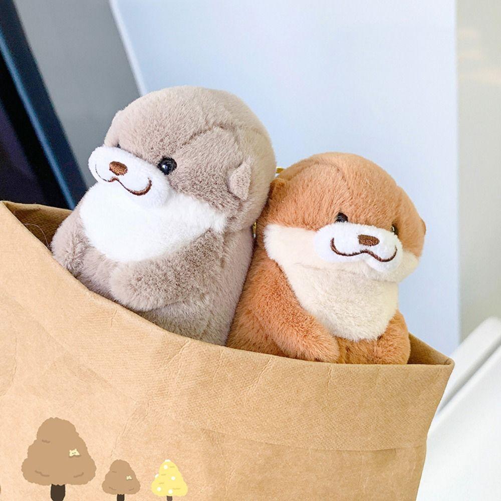 

Bank Beaver Otter Plush Keyring Plush Stuffed River Otter Plushies Pendant Couple серый