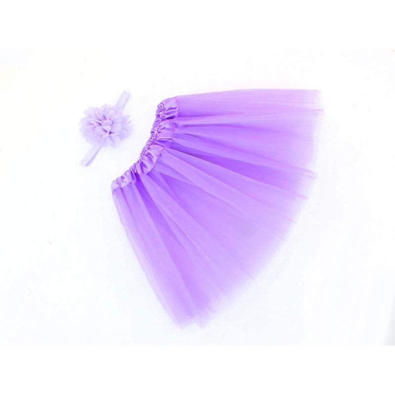Children's Chiffon Flower Baby Set, Baby Photography Gauze Skirt Tutu Skirt Headband Set