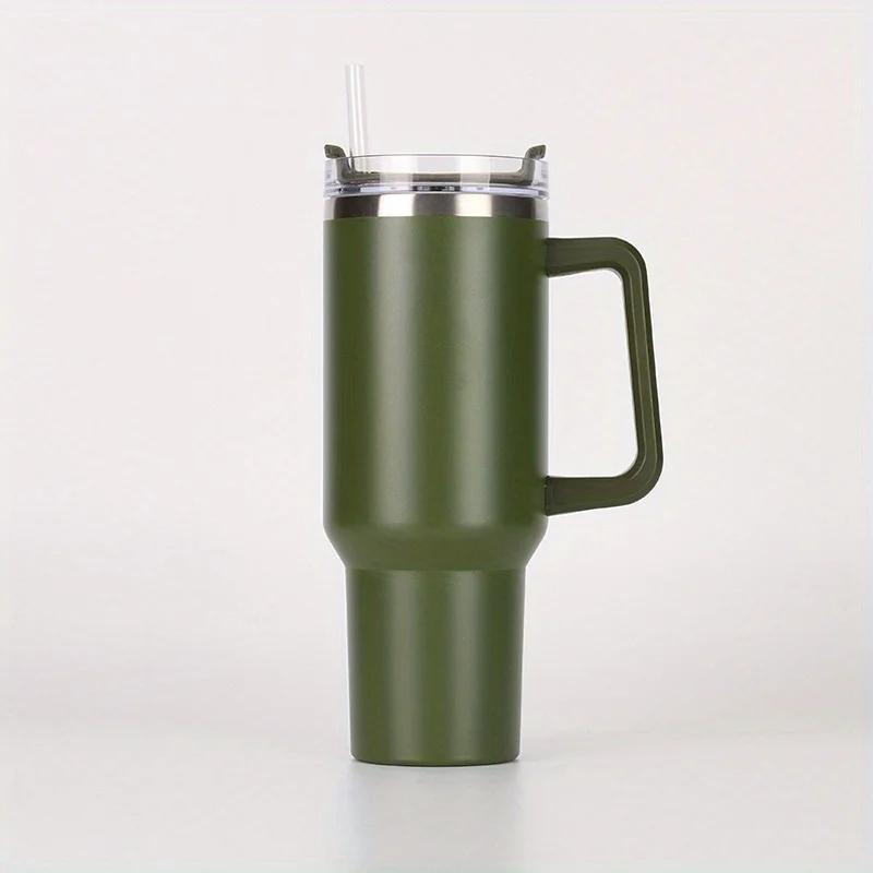40oz Becher Vakuumisoliert Thermoskanne Kundenspezifischer Reisebecher Edelstahl Wasserflasche Kaffeetassen mit Henkel Outdoor Trinkgeschirr