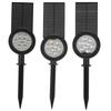 Solar Spotlights Outdoor Dimmable 2 In 1 Solar Landscape Lights 9 LED 7.5X5.5X3.1Inch Waterproof Auto On/Off for Garage Garden