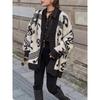 Medium and Long Lazy Style Fashion Knitted Cardigan Women's Autumn and Winter New Loose Enlarged Thick Sweater Jacket