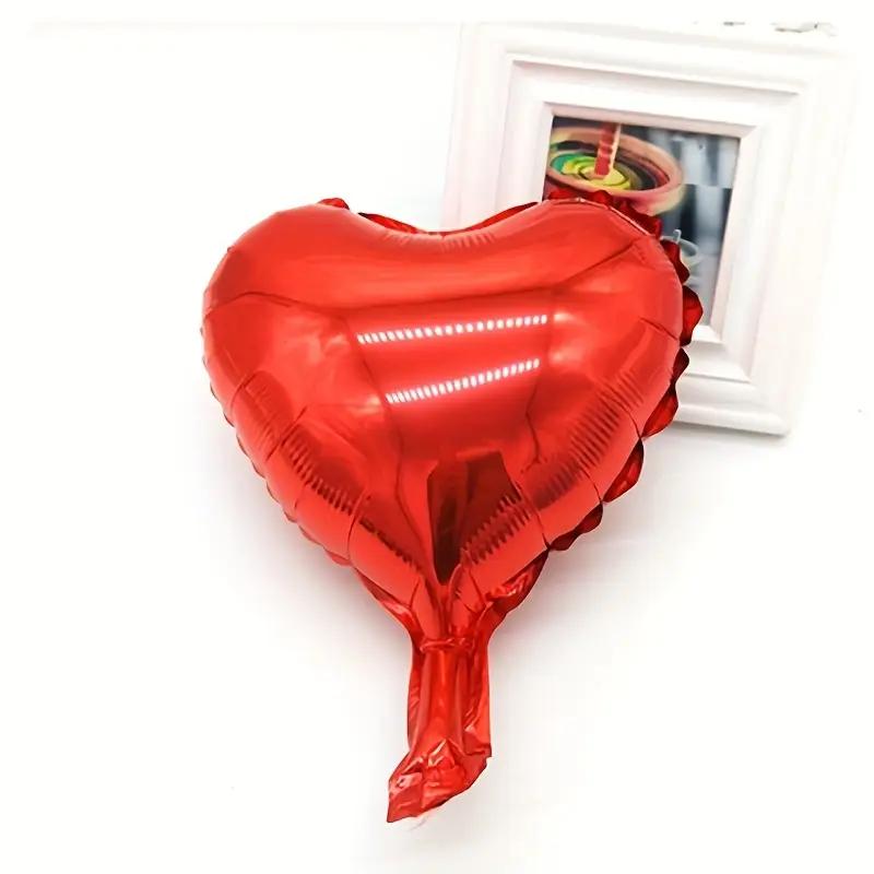 

50 штук/пакет, Різні кольори, Високоякісні 5-дюймові міні-кульки з алюмінієвої фольги у формі серця 50pcs червоний
