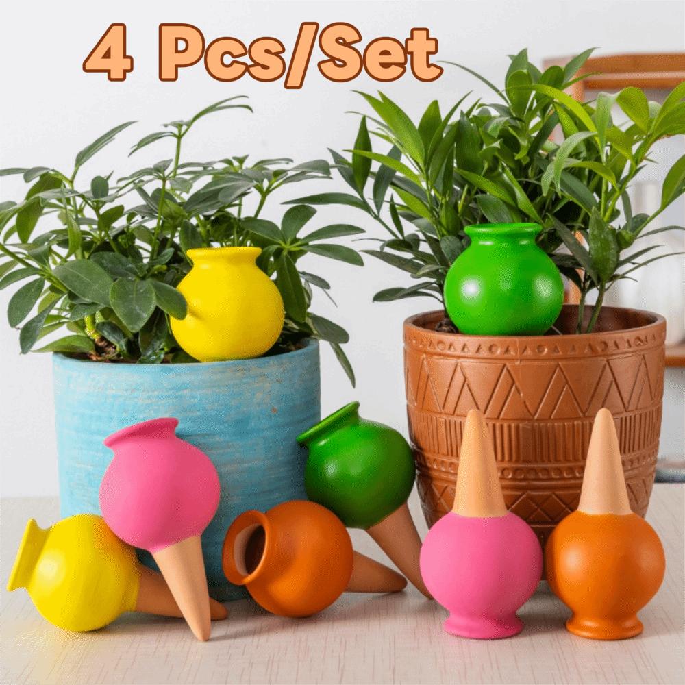 4PCS Self Watering Potted Plant Drip Irrigator Breathable Plant Watering Dispenser Garden