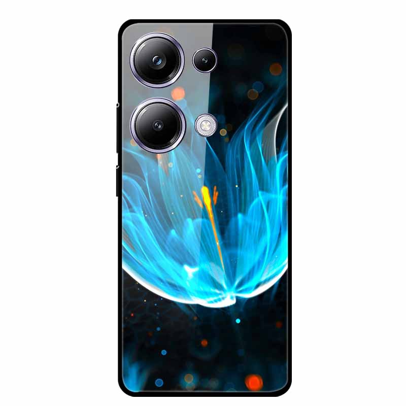 Glass Back Cover For Xiaomi Redmi Note 13 Note13 Pro Case Soft Bumper Hard Tempered Glass Case For Redmi Note 13 Pro Phone Case