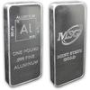 1 lb Aluminum Bar Bullion Paperweight with Element Design with Certificate of Authenticity (1 Pound) by Mint State Gold