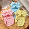 New Dog and Cat Clothing - Lace Knitted Bubble Sleeve Pullover - Pet Summer Wear