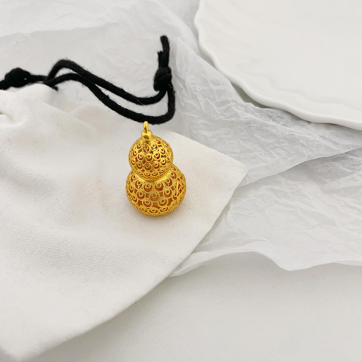 

Weixue Золотая подвеска-кулон в виде полой тыквы - Элегантный китайский стиль для весны/лета