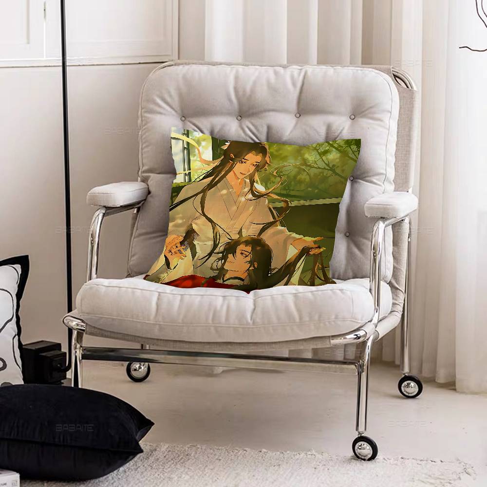 Heaven Officials Blessing Cushion Cover Inches Farmhouse Decor Home Throw Pillow Covers For Couch Decorations