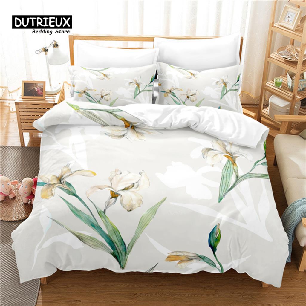 

Комплект пододеяльника с розами, Комплект постельного белья с розами, Мягкий удобный дышащий пододеяльник, Для декора спальни, гостевой комнаты EU single(135x200cm)