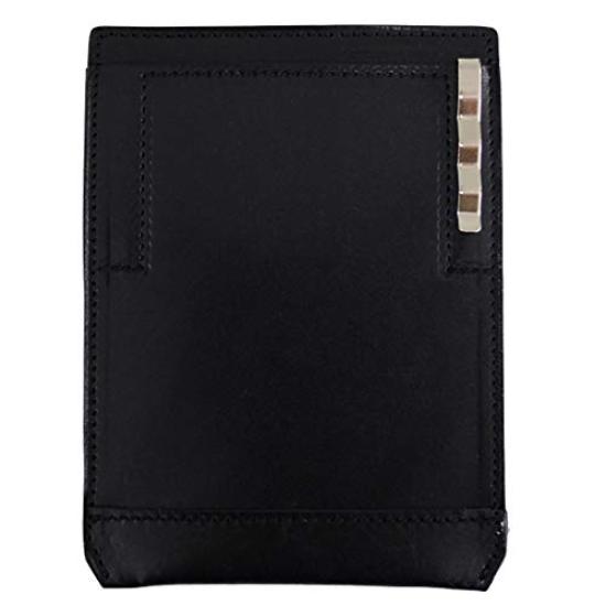 

Футляр для ручки из натуральной кожи для нагрудного кармана белого цвета, выполнен из кожи Tochigi того же цвета, что и пальто i-story, (черная/простроченная кожа)