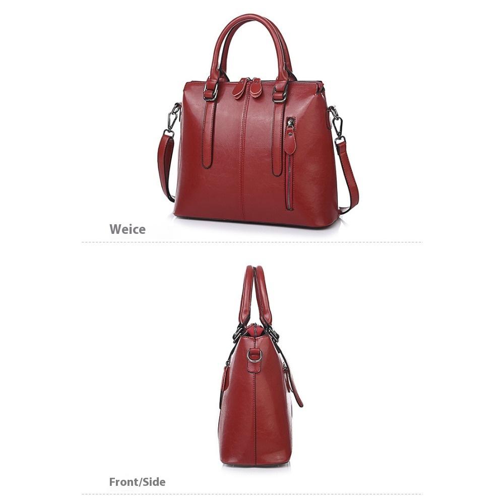 Style Leather Women's Bag Women's Hand Crossbody One Shoulder Oil Wax Cowhide Bag