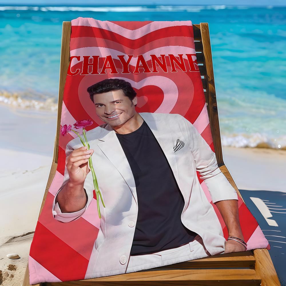 Singer Chayanne Tiempo de Vals Towel Sports Quick Dry Travel Camping Gear Sandproof Soft Light Large Beach Towel