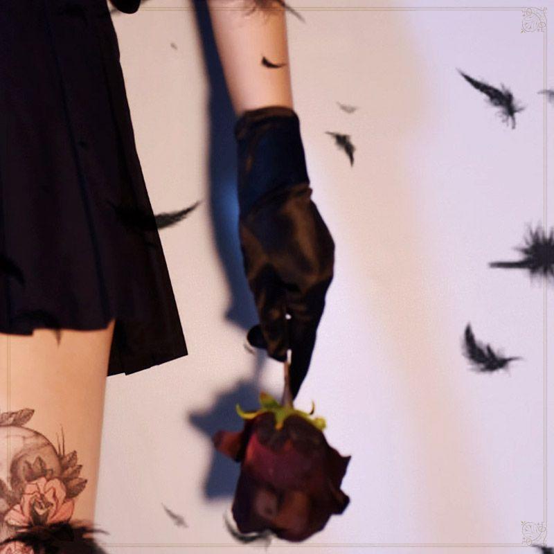 

Женские атласные перчатки для паровой чайной вечеринки Лолита Харадзюку Black (one pair)