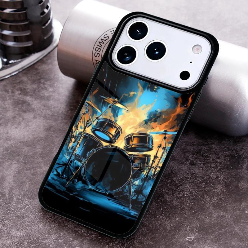 Musical Instrument Drum print Phone Case for iPhone 17 16 15 Pro Max Air 14 13 12 11 Plus Shockproof Capa Cover