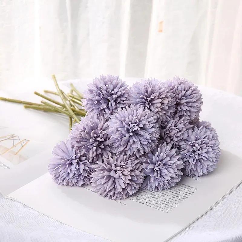 5Pcs Artificial Hydrangea Flower Bouquet Living Home Room Decoration DIY Vase Flower Fake Plants Party Table Wedding Decor