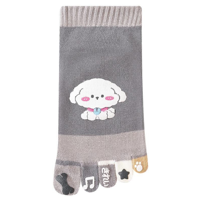 Dámské letní nové trendy odvádějící pot pohybové bavlněné ponožky s pěti prsty a krátkou trubičkou