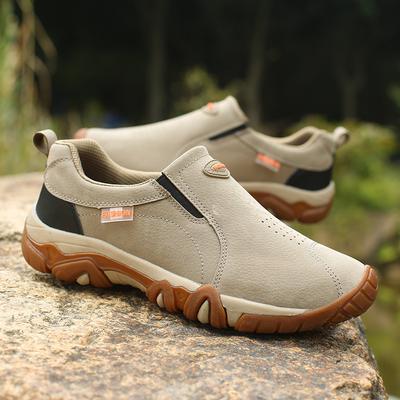 Mode Neue Herrenschuhe Leder Slipper Atmungsaktiv Frühling Herbst Freizeitschuhe Outdoor Rutschfest Herren Sneaker 2024 Neu