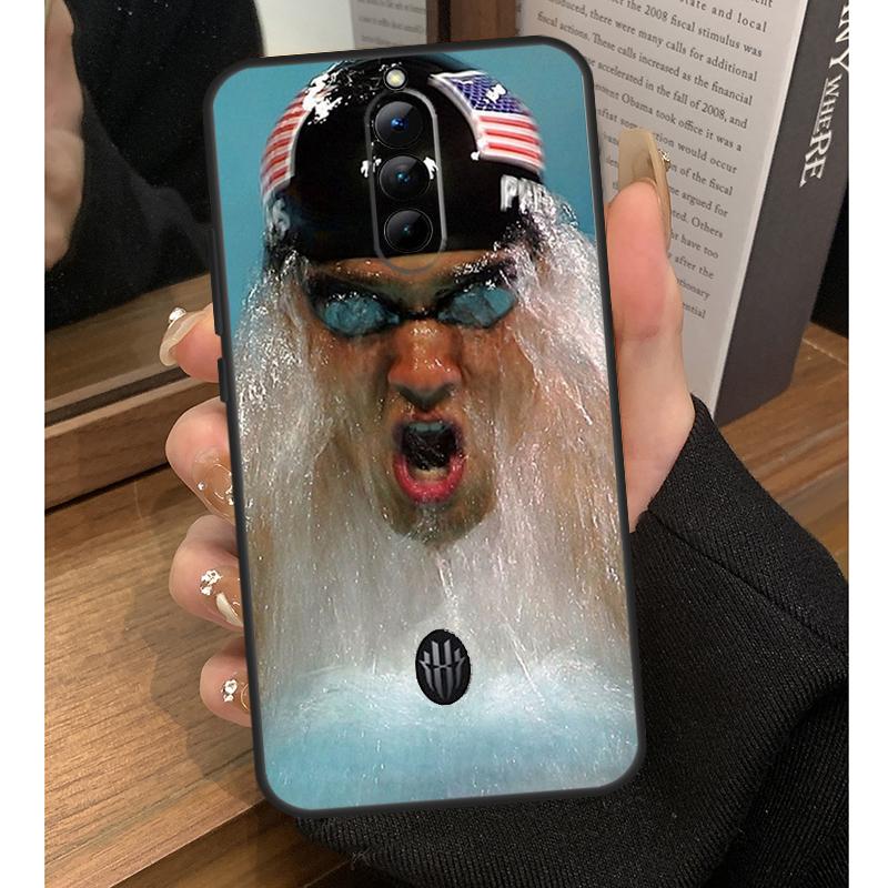 Michael Phelps Swimming Case For Nubia Red Magic 8 9 10 Pro Plus 6 7 6S 7S Pro 5G 6R RedMagic 9S 8S Pro Plus Coque