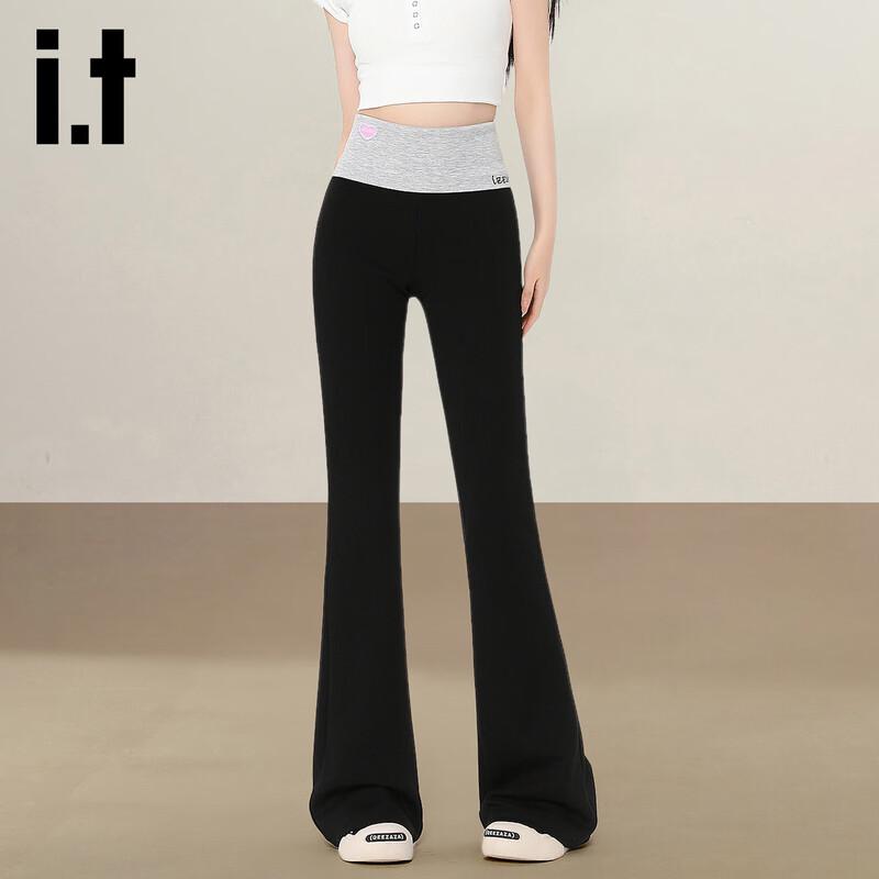 Izzue Women's High-Waist Slim-Fit Flare Casual Pants