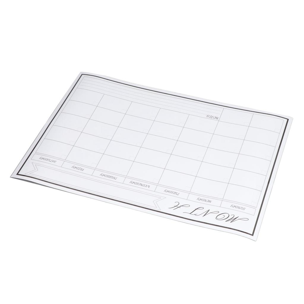 Naklejka na tablicę suchościeralną 42,5x30cm Magnetyczna Wielokrotnego użytku Łatwe czyszczenie Tygodniowy wzór siatki Tablica suchościeralna