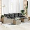VidaXL Garden Lounge Set 6 Pcs with Light Grey Cushions Wicker 3325678