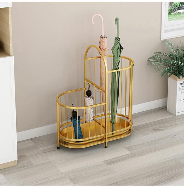 Elegant Wrought Iron Umbrella Stand for Entryway