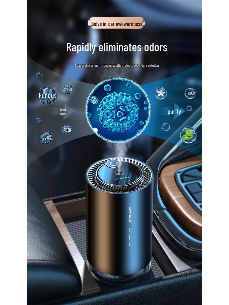 Kafeile Dual-Use Smart Air Freshener: Osmanthus Cologne Fragrance Automatic Spray Essential Oil Diffuser for Car & Home.