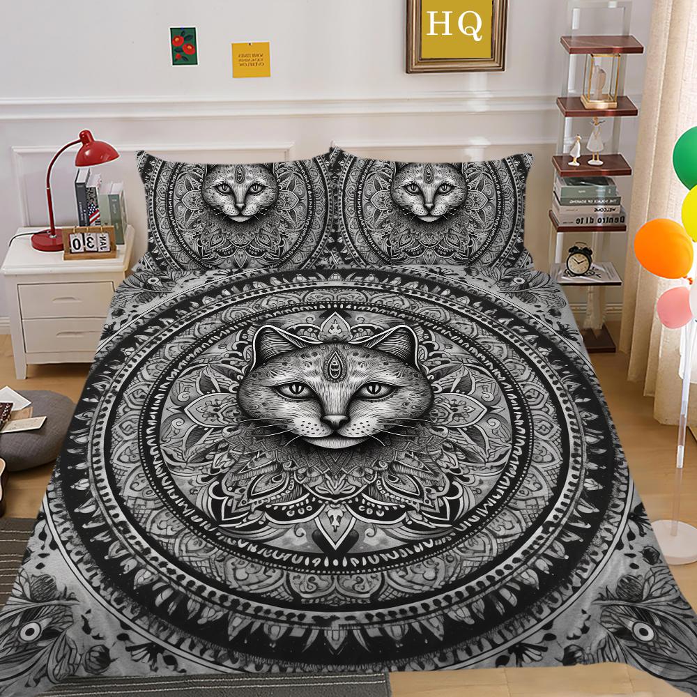 Luxus Datura Bettbezug Set Bettwäschebezug Anzug Polyester Heim Bettwäsche Set Doppelbett Schlafzimmer Dekor