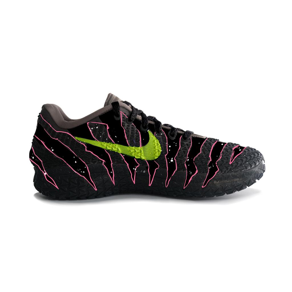 Nike Ja Morant 3 Fire Dragon Mecha Abrasion Resistant Slip Resistant Low top Basketball Shoes Men's Black Pink HF2794-200(Team296-)